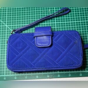 Vera Bradley Blue Quilted Wristlet Wallet